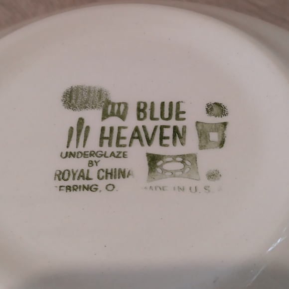 Vintage Royal China Blue Heaven Pattern Single Shallow Bowl - Picture 3 of 10